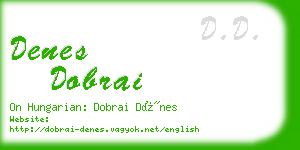 denes dobrai business card